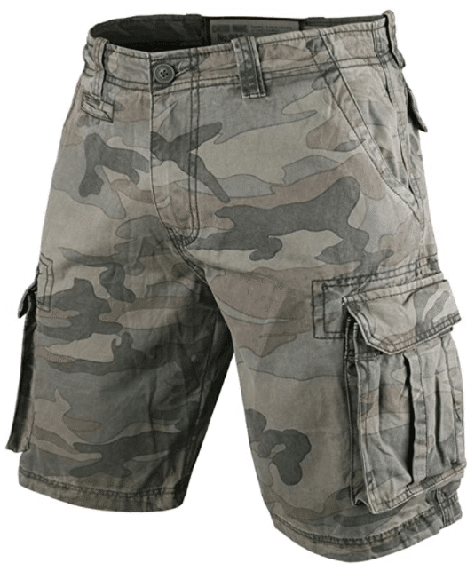 Men's Vintage Cargo Shorts Relaxed Fit Camouflage