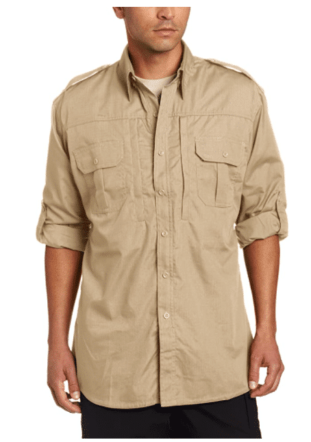 Propper Men's Long Sleeve Tactical Shirt, Khaki, Large Long