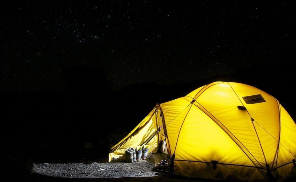Camping in the night