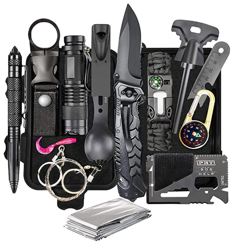 ASSABER Survival Kit,13 in 1 Survival Gear and Equipment