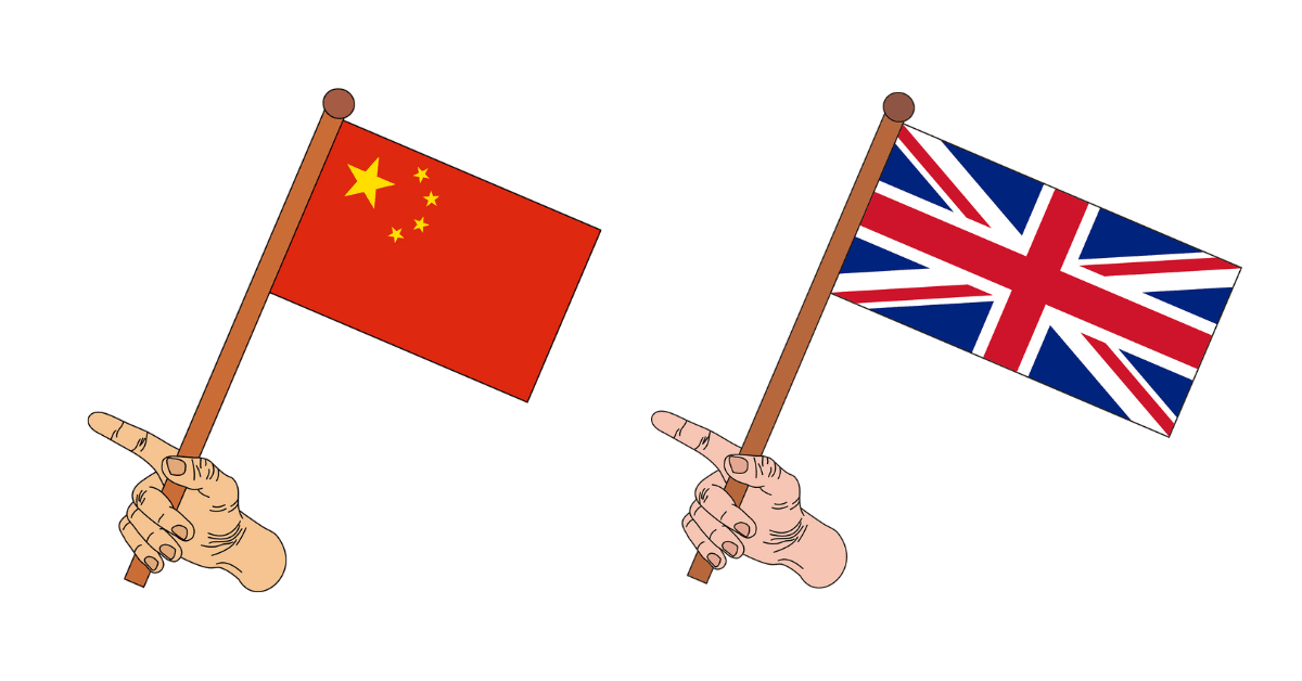 uk and china flags