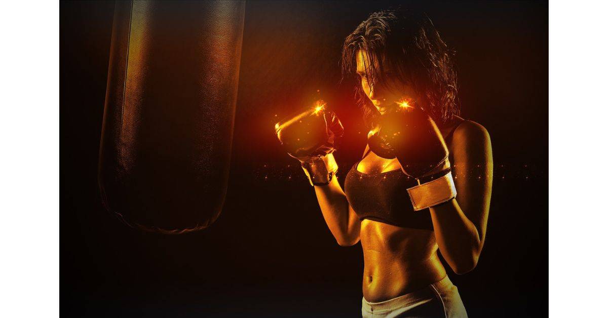 Girl doing boxing