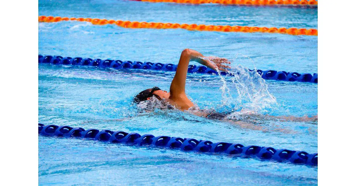 A person swimming