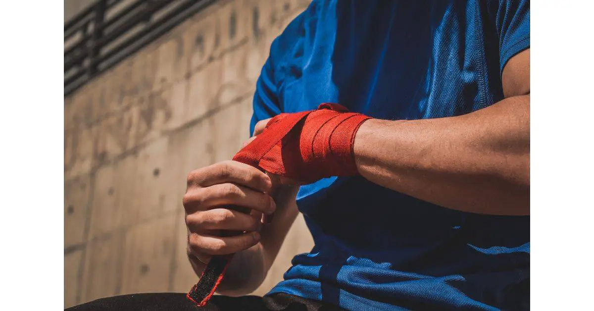 Boxer hand wrapping