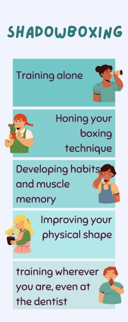 Benefits of shadowboxing, infographic