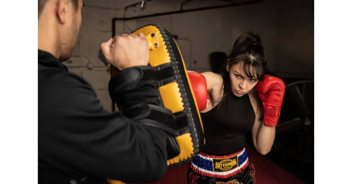 A woman boxer