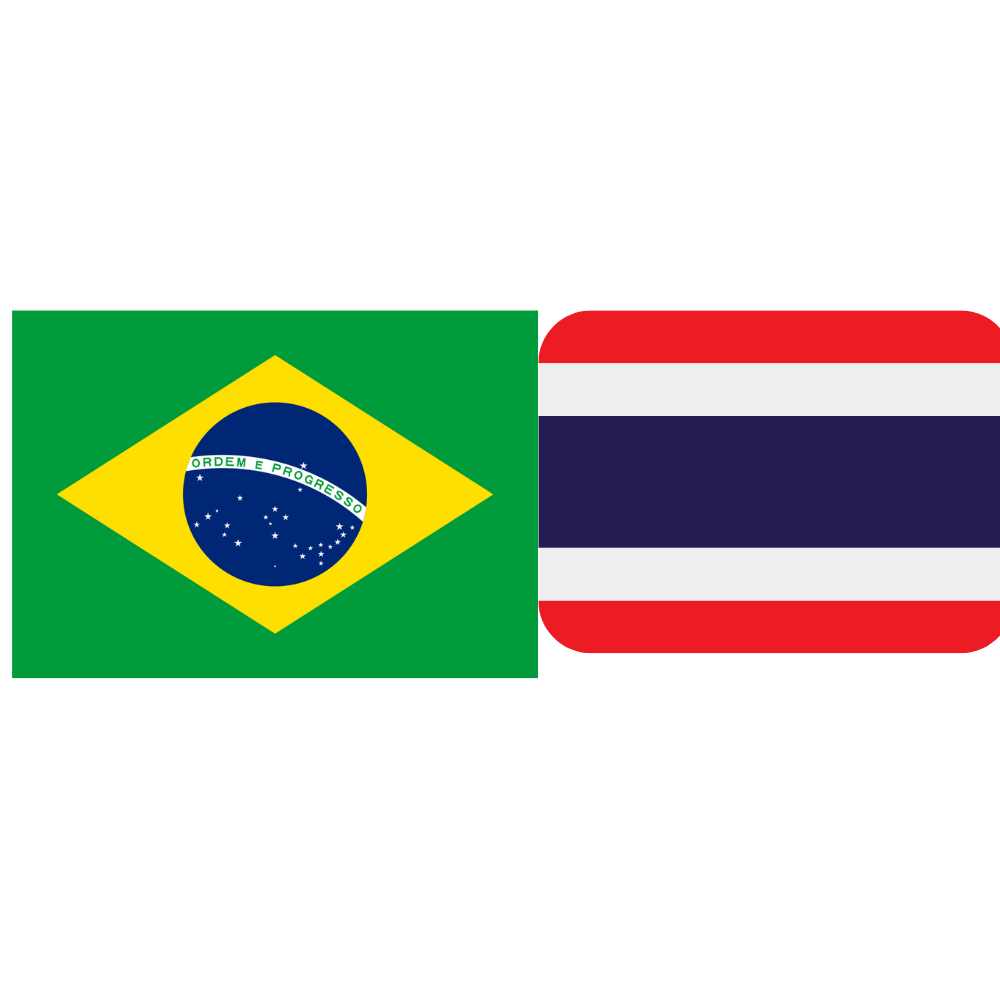 Thailand and Brazil Flags